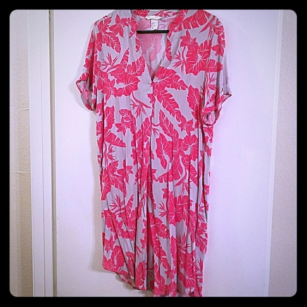 Pink & Gray shirt dress
